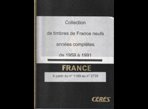 Frankreich-Sammlung 1959 - 1991, **, komplett