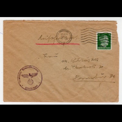 Feldpostbrief mit 5-Pfennig Luftpost-Frankatur (Ostland)