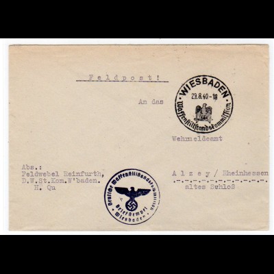 Feldpostbrief Absenderstempel "Deutsche Waffenstillstandskommission"