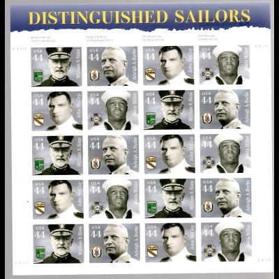 USA ** im Bogen Distinguished Sailors 