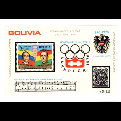 Bolivien Block 56, postfrisch