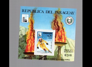 Paraguay Olymp. Winterspiele Lake Placid 1980, Block 333, postfrisch