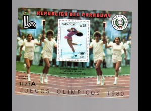 Paraguay Olymp. Spiele Lake Placid 1980, Eiskunstlauf, Block 338, postfrisch