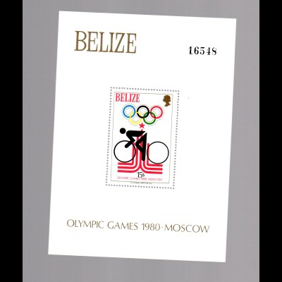 Belize (Moskau1980) Block 11 gez., postfrisch