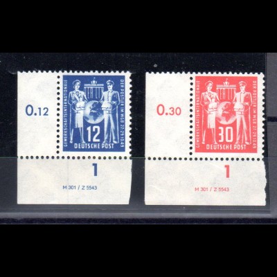 DDR, Postgewerkschaft mit Druckvermerk, **