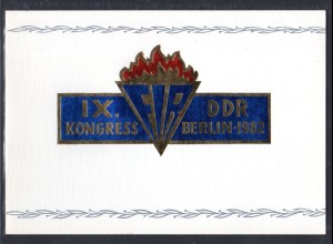 DDR-Gedenkblatt, IX.FIR-Kongreß DDR Berlin.