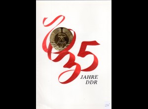 DDR-Gedenkblatt, 35 Jahre DDR