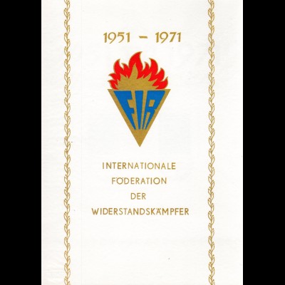 DDR-Gedenkblatt, FIR. Internationale Föderation der Widerstandskämpfer
