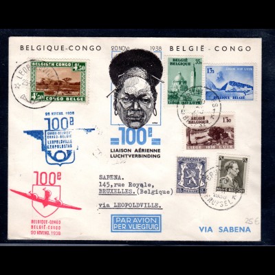 Belgisch-Kongo, Lp-Brief Belgien-Congo.