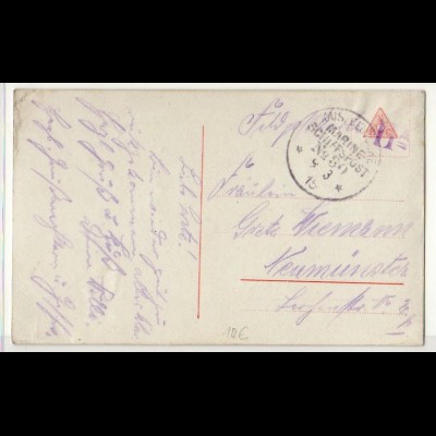 Marine-Schiffspost Nr. 30 Feldpostkarte 09.03.1915