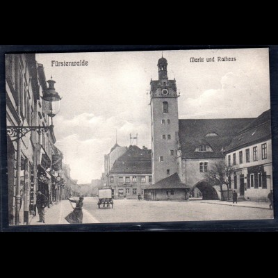 Fotokarte Brandenburg, Fürstenwalde Markt und Rathaus 