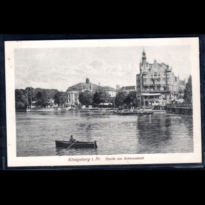 Fotokarte Königsberg, Partie am Schloßteich