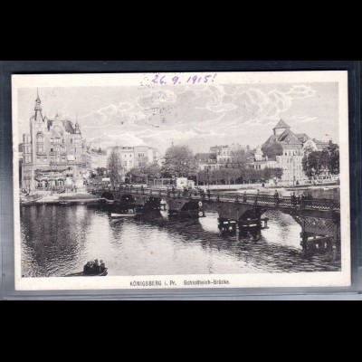 Fotokarte Königsberg, Schloßteich-Brücke