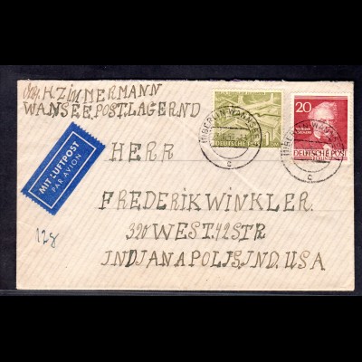 Berlin, Ausland-Brief mit MiF. Mi.-Nr. 57 + 97