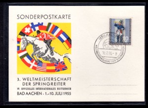 Bund, Ereigniskarte "3 Weltmeisterschaft der Springreiter" 1955