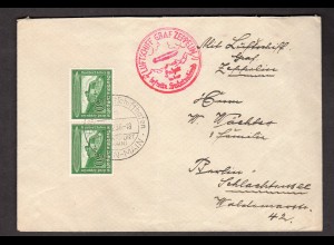 Brief mit Me.F. Mi.-Nr .670 (2X), befördert mit Sudetenlandfahrt