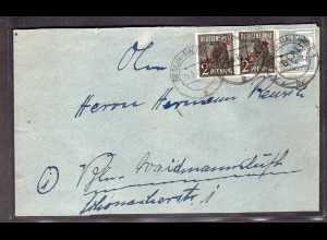 Berlin, Ortsbrief mit MiF. Schwarz-/Rot-Aufdruck